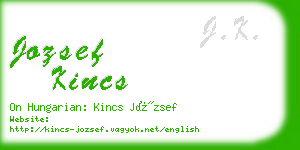 jozsef kincs business card